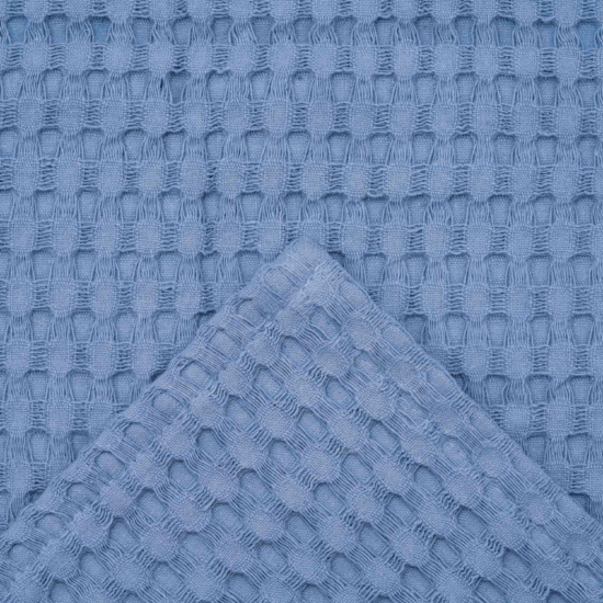 Ardesto Pique blanket 220x230cm, 100% cotton, light blue