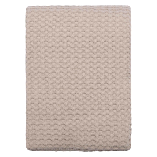 Ardesto Pique blanket 220x230cm, 100% cotton, beige
