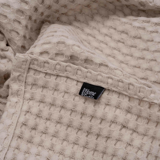 Ardesto Pique blanket 220x230cm, 100% cotton, beige