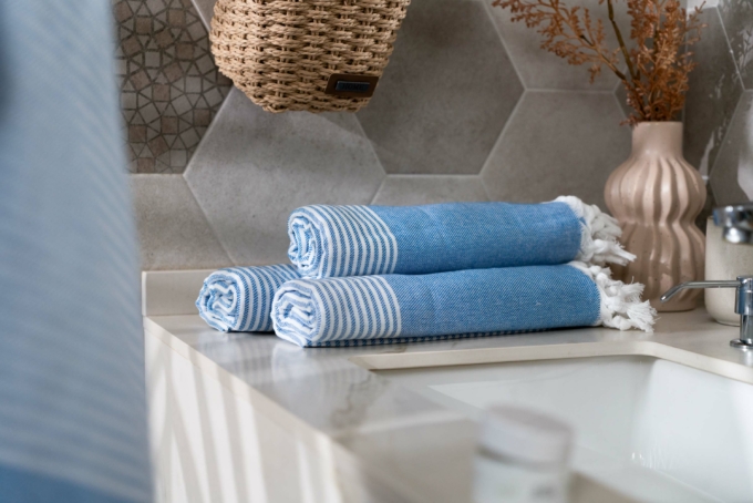 Рушник Ardesto SPA 90х170см, 100% бавовна, синій