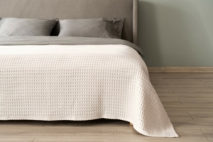 Ardesto Pique blanket 220x230cm, 100% cotton, ivory