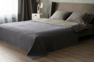 Ardesto Pique blanket 220x230cm, 100% cotton, grey