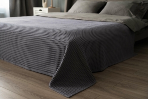 Ardesto Pique blanket 220x230cm, 100% cotton, grey