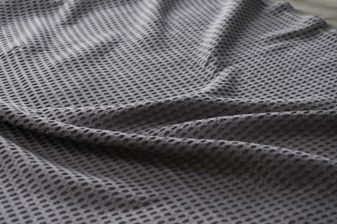 Ardesto Pique blanket 220x230cm, 100% cotton, grey