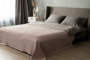 Ardesto Pique blanket 220x230cm, 100% cotton, beige