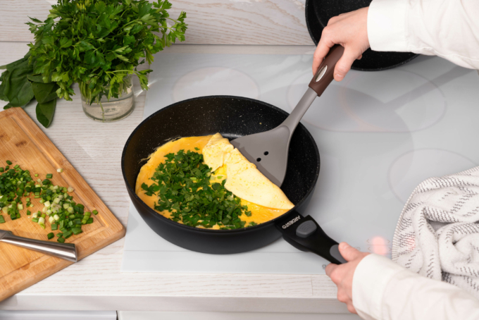 Ardesto Deep Fry pan with removable handle Gemini Bari, 24cm, aluminium, black