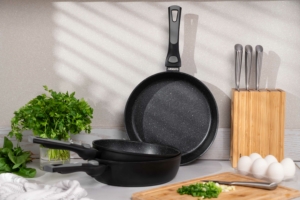 Сковорода глубокая со съемной ручкой Ardesto Gemini Bari, 26см, алюминий, черный