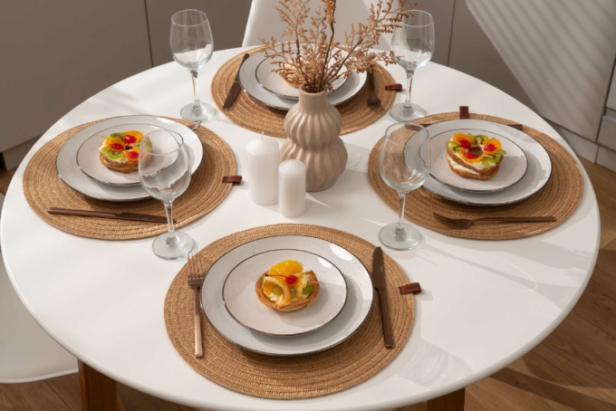 Ardesto Serving mat, 38cm, polyester, paper twine, round