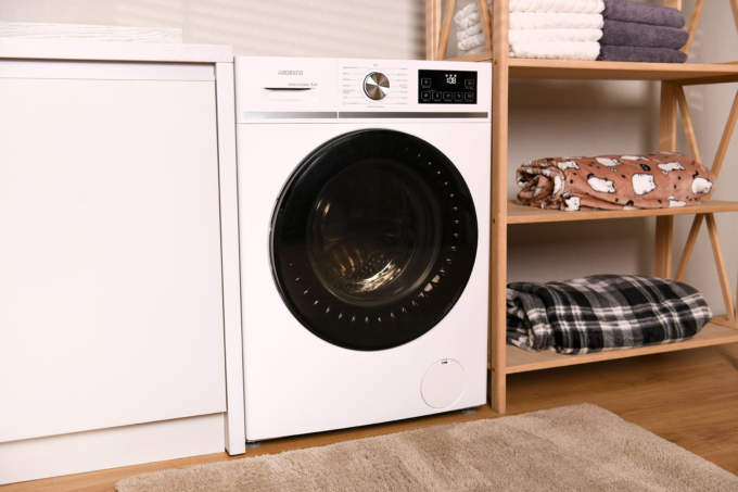WM ARDESTO front load Black Mars, 6kg, 1200, A++, 45cm, display, steam, white