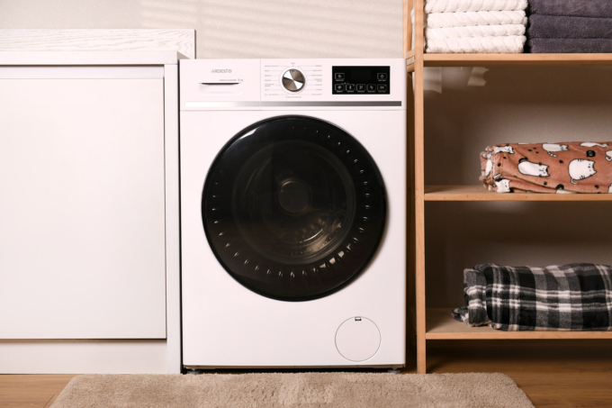 WM ARDESTO front load Black Mars, 6kg, 1200, A++, 45cm, display, steam, white