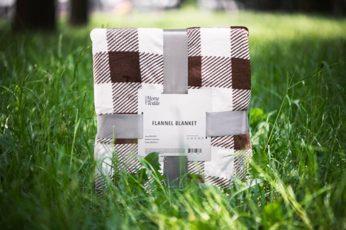 Плед Ardesto Flannel, 160х200см, 100% поліестер, клітинка, бежевий