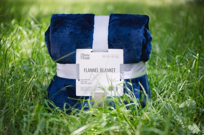 Плед Ardesto Flannel, 160х200см, 100% полиэстер, синий