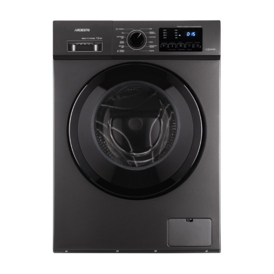 WM ARDESTO front load, 7kg, 1400, A+++, 48cm, display, steam, inverter, drum lighting, grey