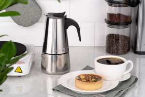 Ardesto Coffee Maker Gemini Apulia, 0.45l, 9 cups, stainless steel