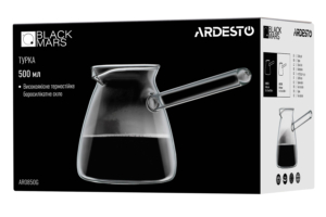 Ardesto Coffee pot Black Mars, 0.5l, borosilicate glass