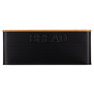 Ardesto Bread bin Midori 33х18х12cm, metal, bamboo, black