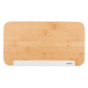 Ardesto Bread bin Midori 33х13х18cm, metal, bamboo, white