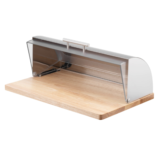 Ardesto Bread bin Gemini 39х27х15cm, wood, plastic, stainless steel
