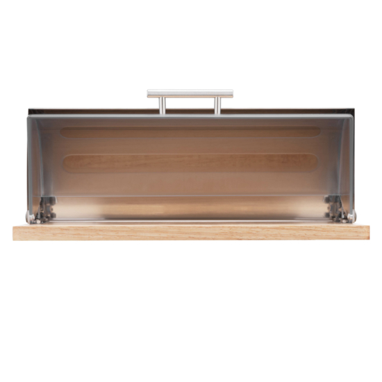 Ardesto Bread bin Gemini 39х27х15cm, wood, plastic, stainless steel