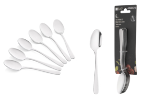 Ardesto Teaspoons set Black Mars Zenith , 6pcs, stainless steel