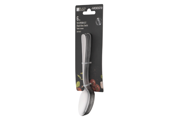 Ardesto Teaspoons set Black Mars Zenith , 6pcs, stainless steel