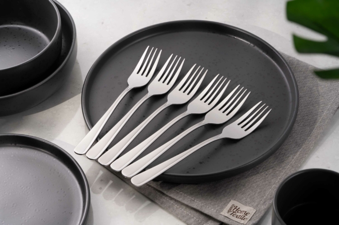 Набор столовых вилок Ardesto Black Mars Zenith, 6 приборов, нержавеющая сталь