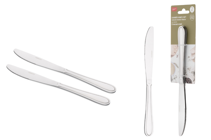 Набор столовых ножей Ardesto Gemini Venice, 2 прибора, нержавеющая сталь