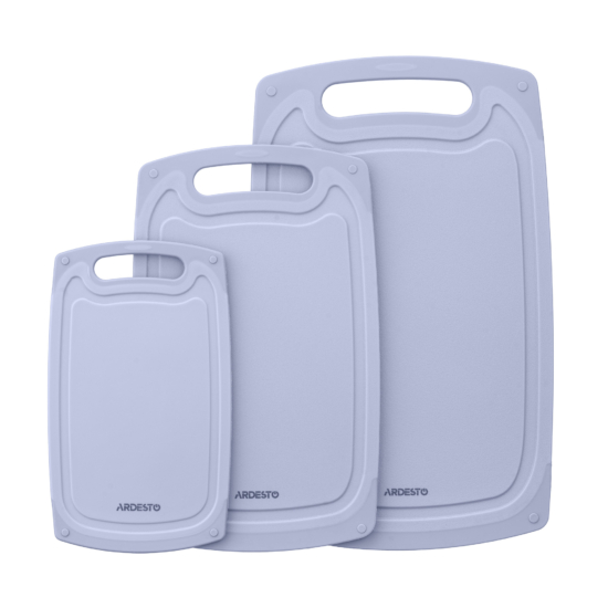 Ardesto Cutting board Gemini, 40х24.5х0.9cm, plastic, grey
