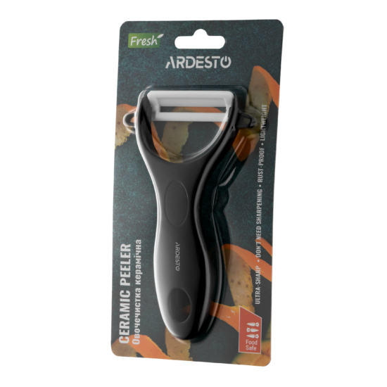Ardesto Ceramic Peeler Fresh, ceramics, plastic, black