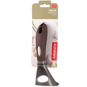 Ardesto Peeler Gemini, 19.5cm, stainless steel, nylon, gray-brown