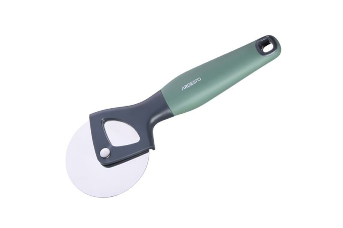 Ardesto Pizza wheel Gemini, 19.5cm, stainless steel, plastic, gray-green