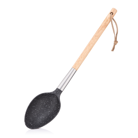 Ardesto Spoon Midori, 34.5cm, nylon, wood, stainless steel, black