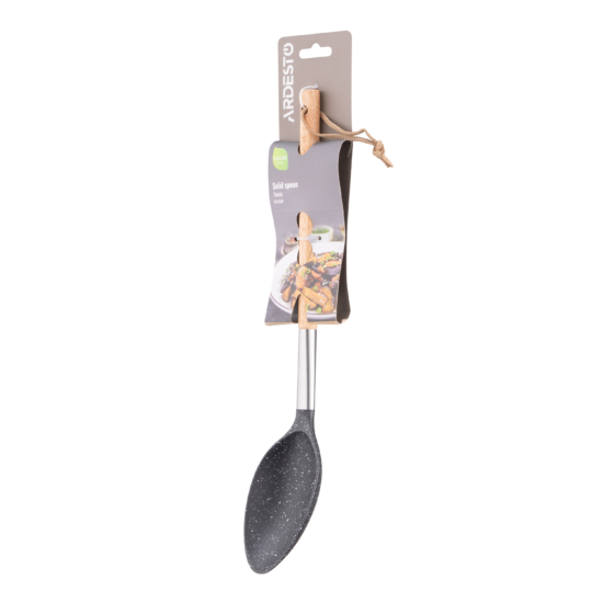 Ardesto Spoon Midori, 34.5cm, nylon, wood, stainless steel, black