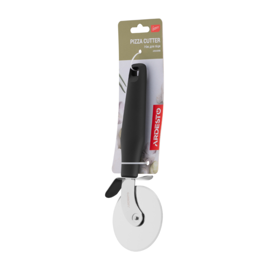 Ardesto Pizza knife Gemini, 22cm, stainless steel, plastic, black