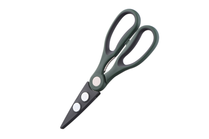 Ardesto Kitchen scissor with cover Gemini, 22.3cm, stainless steel, plastic, gray-green