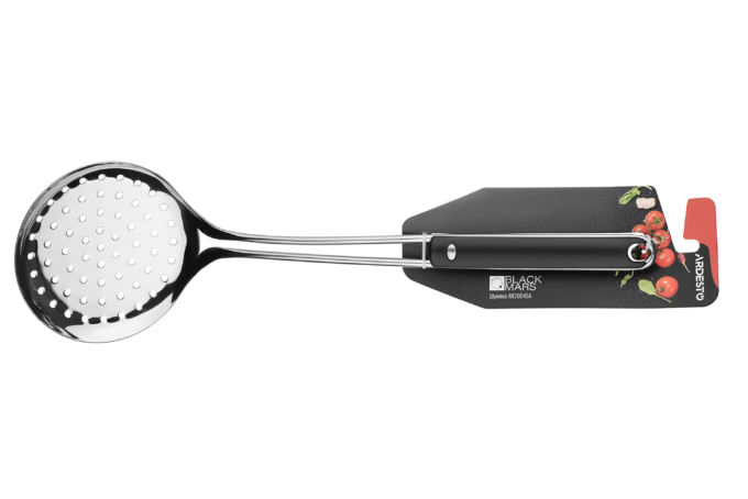 Ardesto Skimmer Black Mars, 38cm, stainless steel, plastic, black