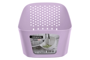 Ardesto Bowl with strainer Fresh, 3.7l, plastic, lilac