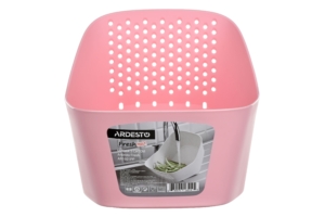 ARDESTO Миска з ситом Fresh, 3.7л, пластик, рожевий