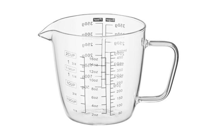 Ardesto measuring cup, 0.5l, borosilicate glass, transparent
