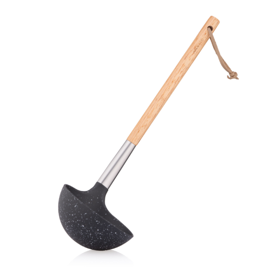 Ardesto Ladle Midori, 30.5cm, nylon, wood, stainless steel, black
