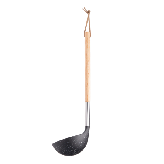 Ardesto Ladle Midori, 30.5cm, nylon, wood, stainless steel, black