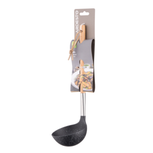 Ardesto Ladle Midori, 30.5cm, nylon, wood, stainless steel, black