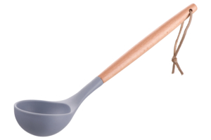 Ardesto Ladle Midori, 31cm, silicone, wood, gray