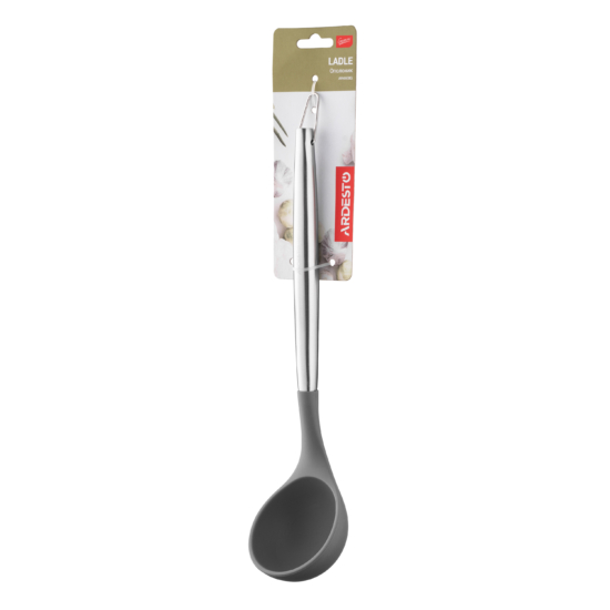 Ardesto Ladle Gemini, 32cm, silicone, stainless steel, gray