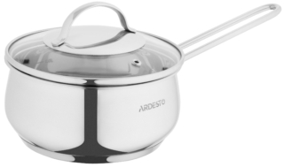 Ківш зі скляною кришкою Ardesto Gemini Liguria, 1.8л, нержавіюча сталь
