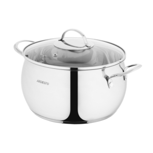 Ardesto Casserole with glass lid Gemini Liguria, 6.4l, stainless steel