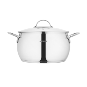 Ardesto Casserole with glass lid Gemini Liguria, 6.4l, stainless steel