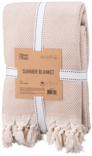 Ardesto Summer blanket 190х220cm, 100% cotton, beige