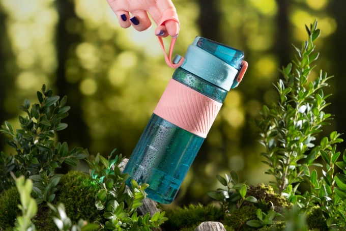 ARDESTO Бутылка для воды Active, 600мл, пластик, голубой