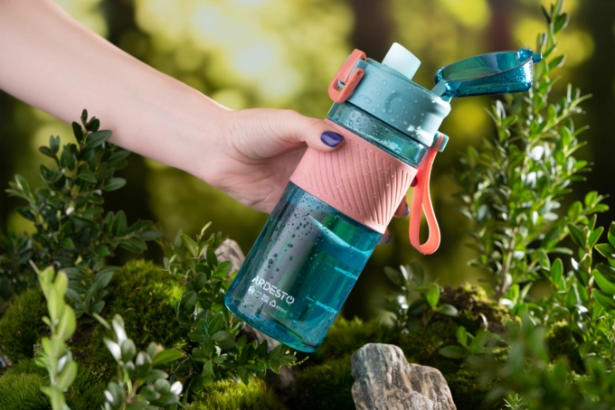 ARDESTO Бутылка для воды Active, 600мл, пластик, голубой